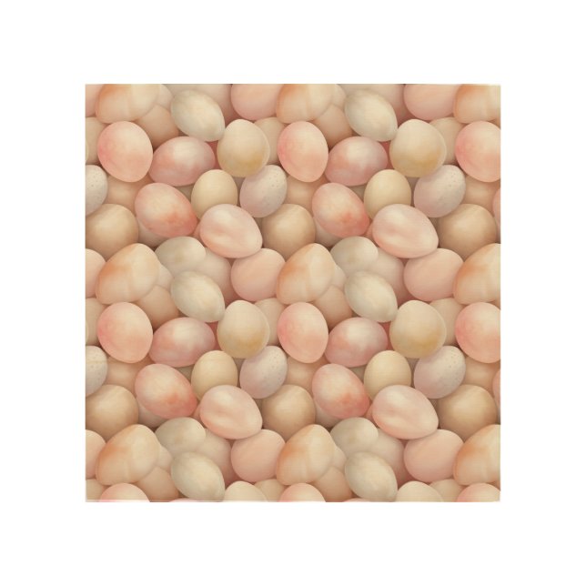 Easter Peach Pink Eggs   Wood Wall Art (Front)