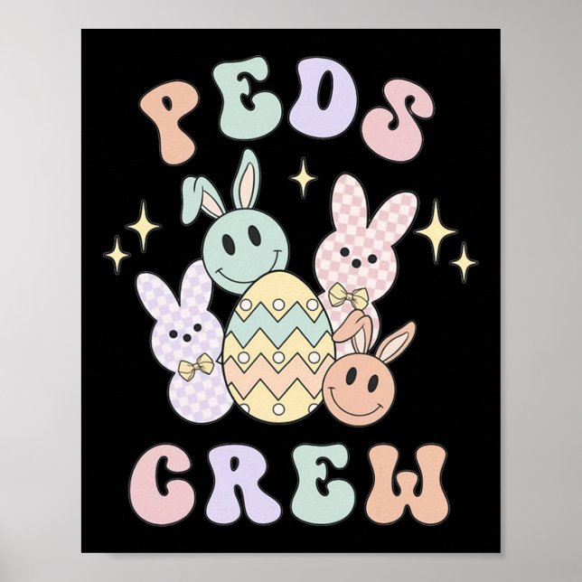 Easter Peds Nurse Bunny Emergency Squad Pediatric  Poster (Front)