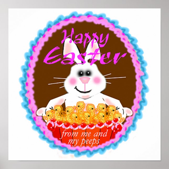 Easter Peeps Art Poster (Front)