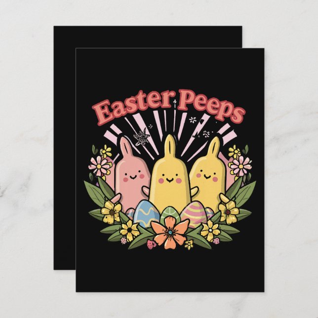 Easter Peeps Holiday Card (Front/Back)