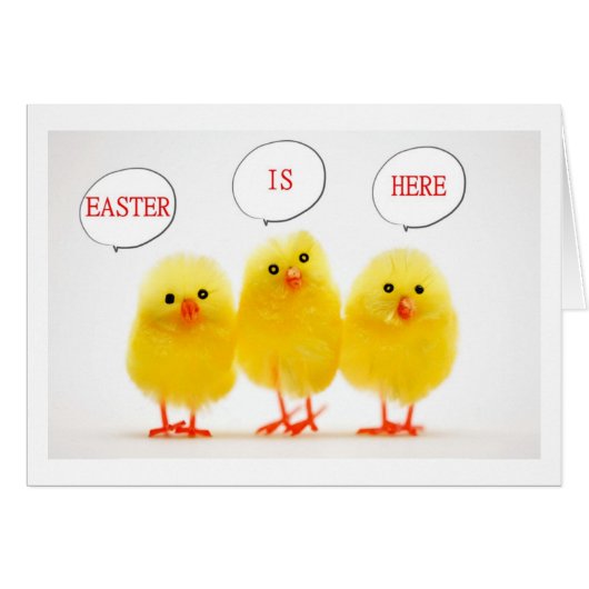 EASTER PEEPS HOPPING AND HOPING EASTER WISHES CARDS (Front Horizontal)