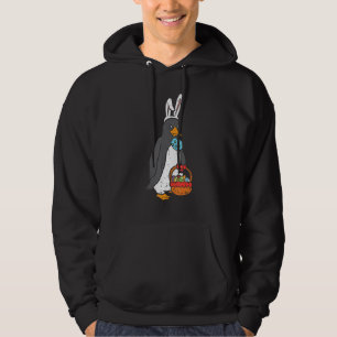 Easter Penguin Bunny Eggs Basket Cute Animal Men W Hoodie
