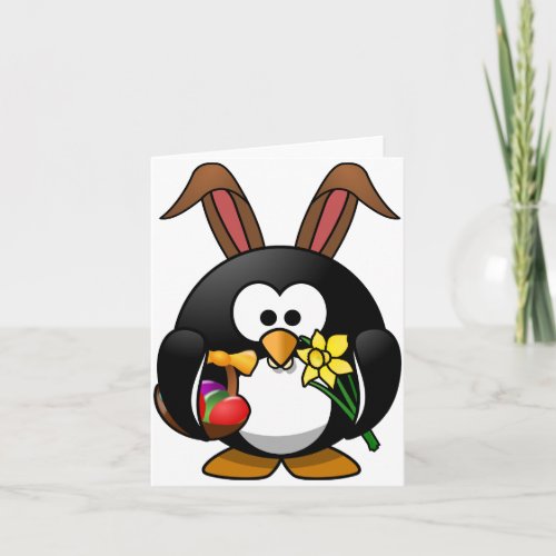 Easter Penguin Holiday Card