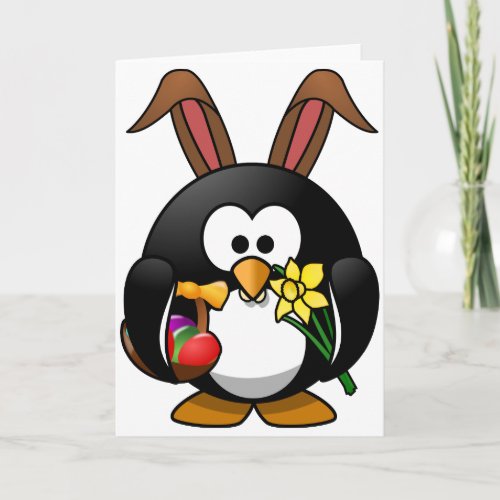 Easter Penguin Holiday Card
