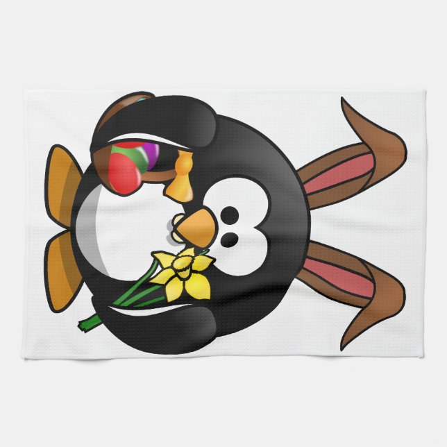 Easter Penguin Towel (Horizontal)