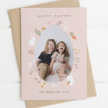 Easter Petals Photo Card<br><div class="desc">Sweet Easter photo card featuring tiny florals and bunny illustrations.</div>