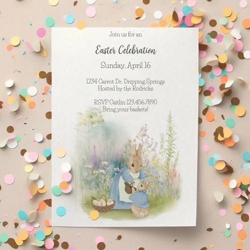 Easter Peter Rabbit Invitation