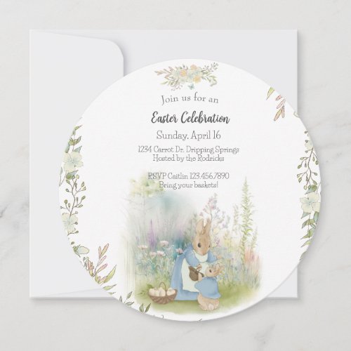 Easter Peter Rabbit Invitation