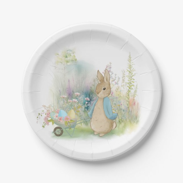Easter Peter Rabbit Paper Plates  (Front)