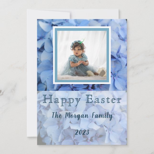 Easter Photo Card, Printable and Downloadable Holiday Card (Front)
