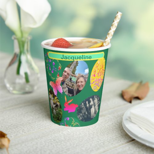 Easter Photo Eggs wName Paper cup