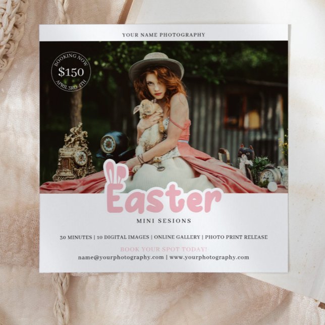 Easter Photography Mini Session Marketing Note Card (Creator Uploaded)