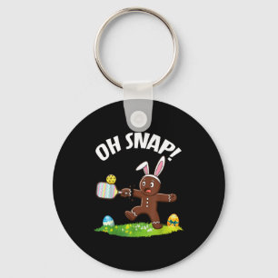 Easter Pickleball Gingerbread Man Oh Snap Broken A Keychain