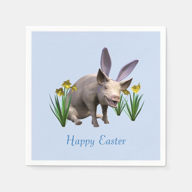 Easter Pig Napkins (Front)