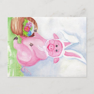 Easter Pig Postcard