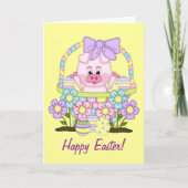 Easter Piggy Holiday Card | Zazzle