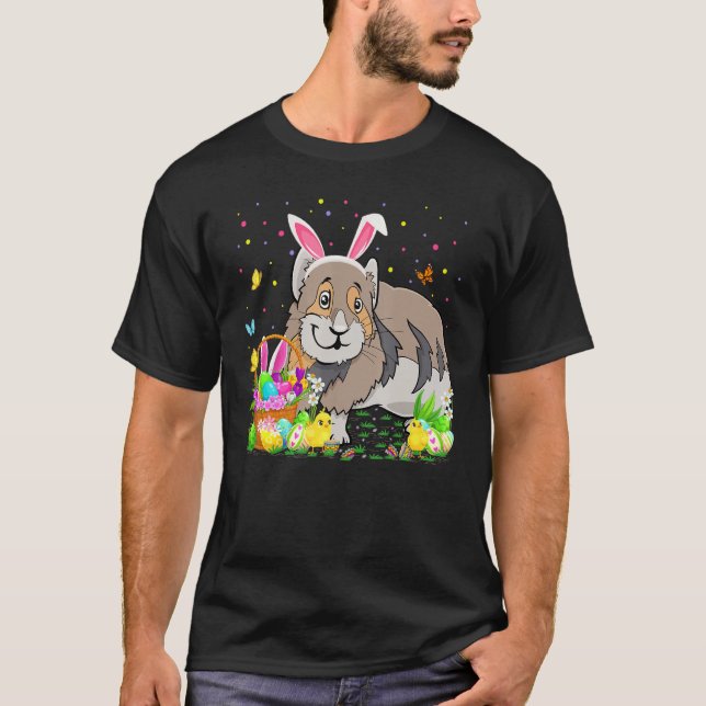 Easter Pika Bunny Egg Hunting Pika Easter Sunday T-Shirt (Front)