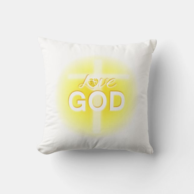 Easter pillows, Love God, Jesus Throw Pillow (Front)
