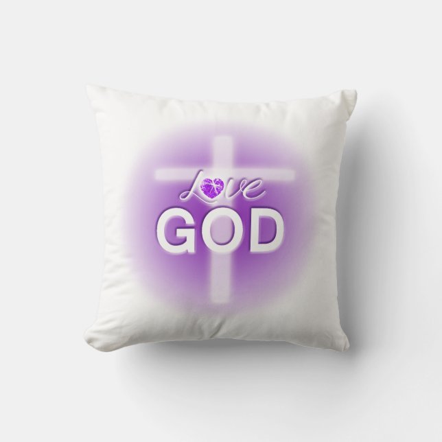 Easter pillows, Love God, Jesus Throw Pillow (Front)