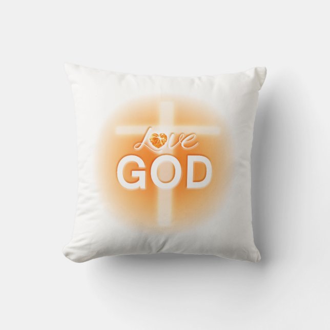 Easter pillows, Love God, Jesus Throw Pillow (Front)