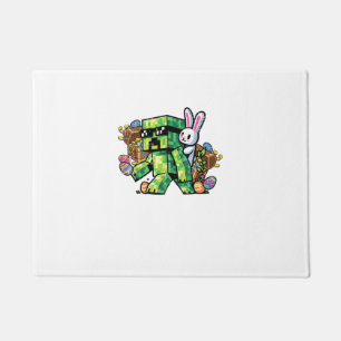 Easter Pixel Gamer Bunny Gaming Toddler Boys Kids  Doormat