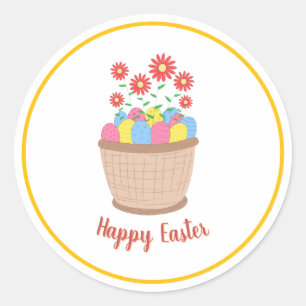 Easter Playful Spring Joyful Festive Energy Classic Round Sticker