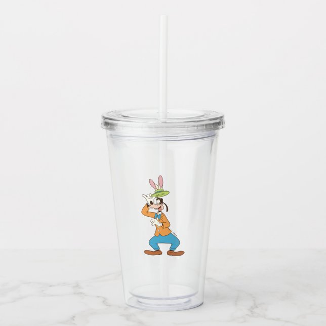 Easter Pluto with Easter Bunny Ears 2 Acrylic Tumbler (Front)