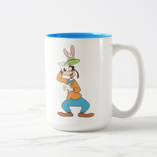 Easter Pluto with Easter Bunny Ears 2 Two_Tone Coffee Mug