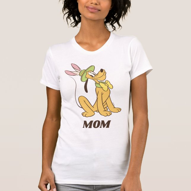 Easter Pluto with Easter Bunny Ears T-Shirt (Front)