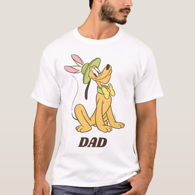 Easter Pluto with Easter Bunny Ears T-Shirt (Front)