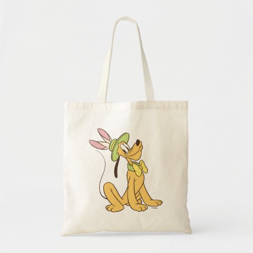 Easter Pluto with Easter Bunny Ears Tote Bag