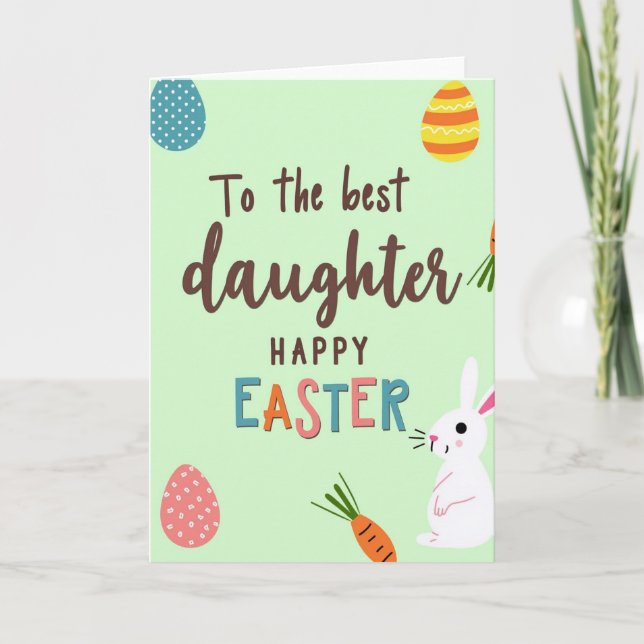 Easter Polka Dot Daughter Card (Front)