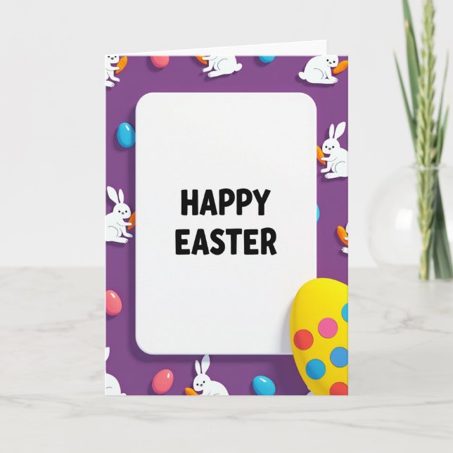 Easter Polka Dot Egg Card (Front)