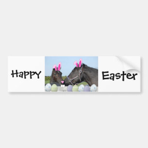Easter Pony and Horse Bumper Sticker