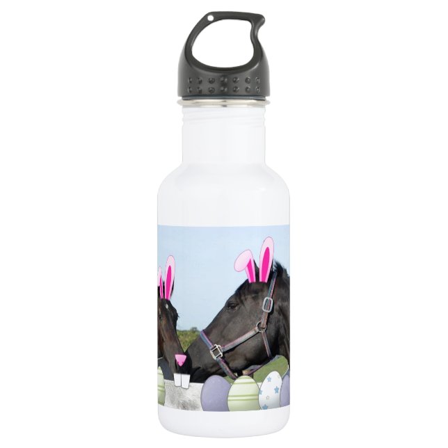 Easter Pony and Horse Stainless Steel Water Bottle (Front)