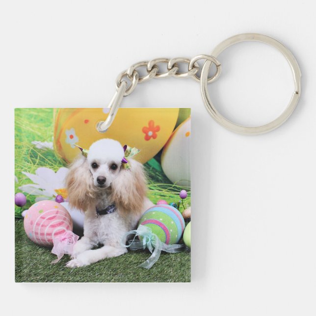 Easter - Poodle - Dolly Keychain (Back)