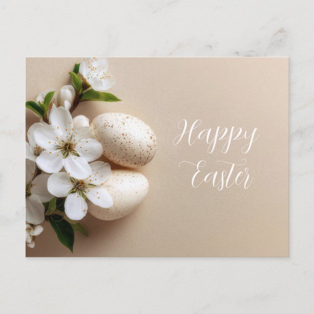 Easter Postcard with Easter Eggs (Front)