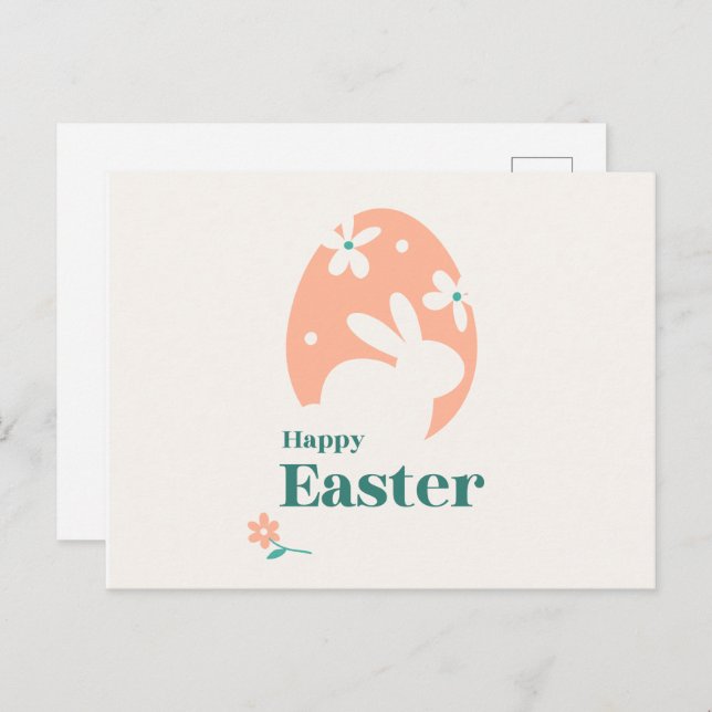 Easter Postcards  Bunny Card Happy Easter  (Front/Back)