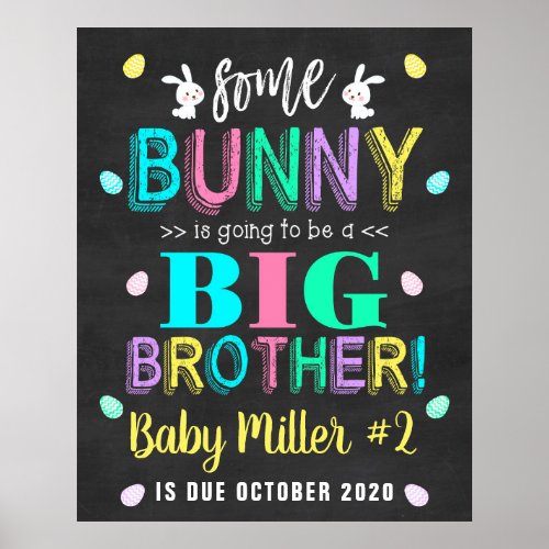 Easter Pregnancy Announcement For Big Brother _ XL Poster