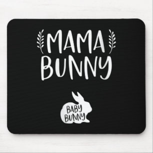 Easter Pregnancy Announcement Mama Bunny Ba  Mouse Pad