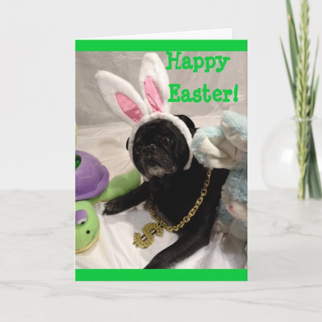 Easter Pug Card (Front)