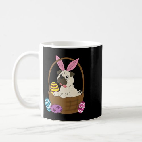 Easter Pug in Basket Shirt for Pug Lovers Coffee Mug