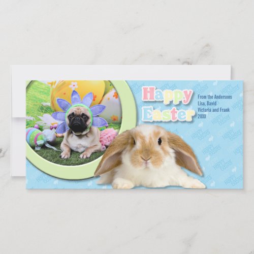Easter _ Pug _ Louie Holiday Card
