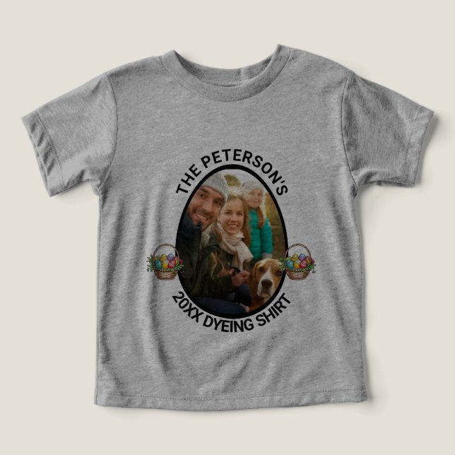 Easter Pun | Custom 2025 Family Photo Dyeing Shirt (Design Front)