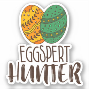 Easter Pun Eggspert Hunter Saying Humor Cute Funny Sticker