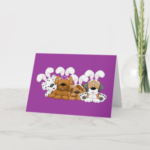 Easter Puppies Holiday Card