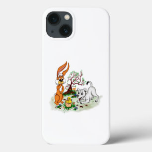 Easter - Puppy Capo with Rabbit and Chick iPhone 13 Case