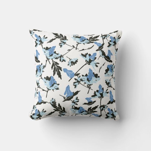 Easter Quotes and Floral Rabbit Pattern I Throw Pillow