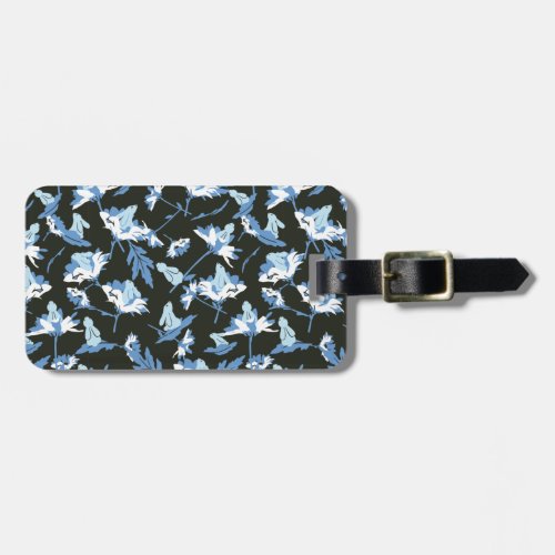 Easter Quotes and Floral Rabbit Pattern Luggage Tag