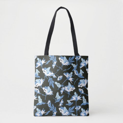 Easter Quotes and Floral Rabbit Pattern Tote Bag